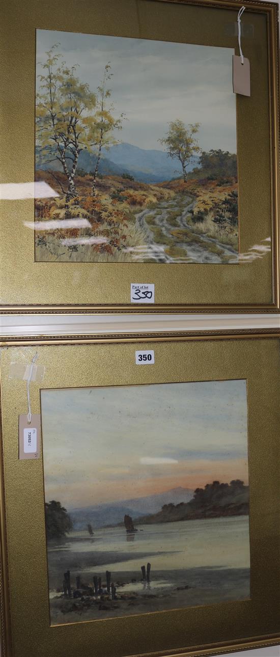 A. M. Goodall Landscapes 39 x 35cm